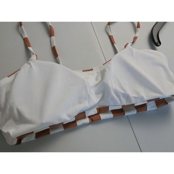 ENVYA Vacation Stripes 2 piece Bikini nude/combo M - Picture 7 of 7